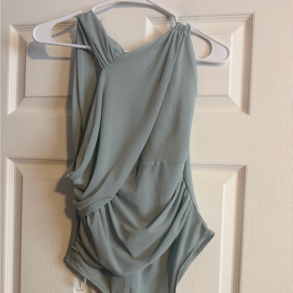 Zara Women’s Draped Asymmetrical Bodysuit